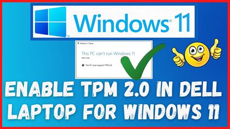 How To Enable Tpm In Dell Laptop For Windows Activate Tpm In