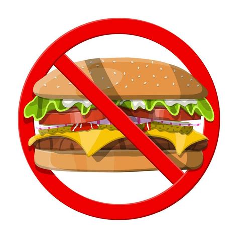 No R Pido Comida Permitido Prohibici N Hamburguesa S Mbolo Prohibido