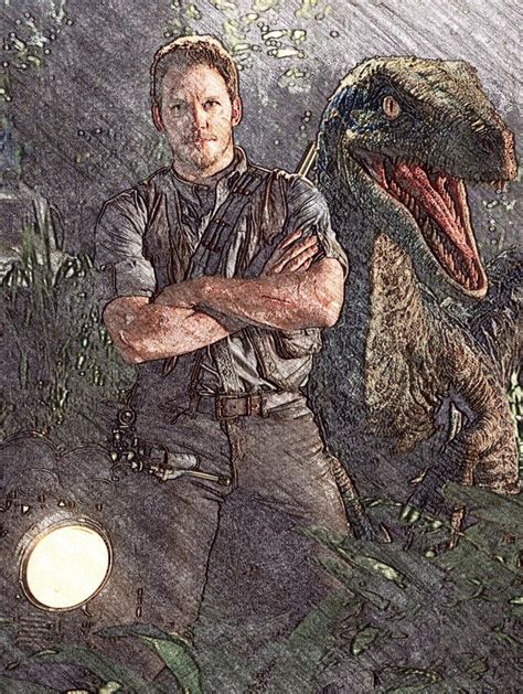 Jurassic World Owen Grady And Blue By Speedstinger15 On Deviantart