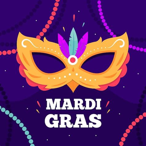 Concepto De Mardi Gras Dibujado A Mano Vector Premium