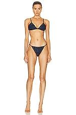 Simkhai Moxie Crystal Mesh String Bikini Bottom In Midnight Fwrd