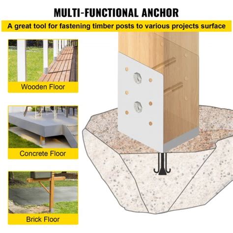 Vevor Standoff Post Base 4 X 4inner Size374 X 315 12 Pcs