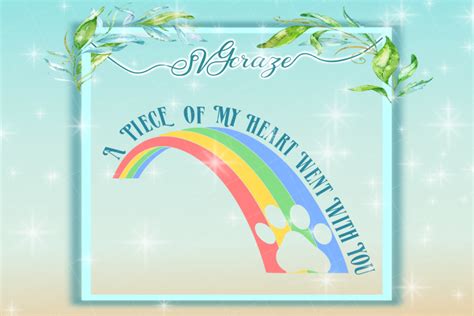 Pet Memorial Quote Rainbow Bridge SVg and DXF files (92408) | SVGs ...