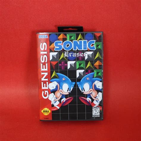 Sonic Eraser Bit Md Game Card For Sega Genesis Mega Drive With