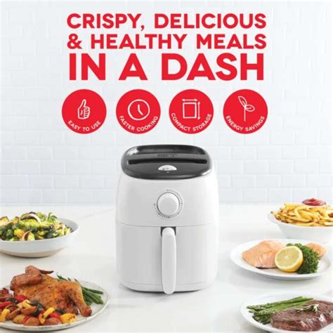 Dash Tasti Crisp Express Digital Airfryer 26 Qt White Crazy Gray