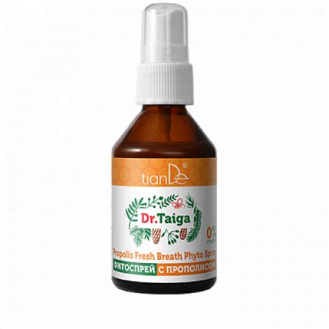 Фитоспрей с прополис за свеж дъх "Dr. Taiga" 50 ml - ТианДе Склад