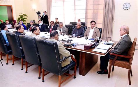 Prime Minister Muhammad Shehbaz Sharif Chairs A Meeting Of The National