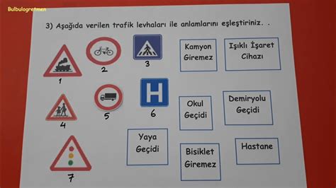 4 sınıf trafik güvenliği 1 dönem 2 yazılı 4th class traffic