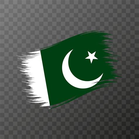 Pakistan national flag. Grunge brush stroke. 19465361 Vector Art at ...