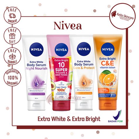 Jual Nivea Extra Bright Body Serum Super Vitamin Skin Food Nivea