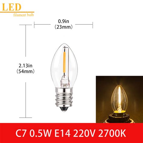 หลอดไฟ Edison LED E12 E14 E27 1W 2W 3W 4W 6W 8W C7 C35 T20 T16 A19 G40