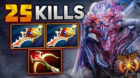 One Shot Build For Weaver X2 Divine Rapier 25 Kills 3 Hits In 1 Dota