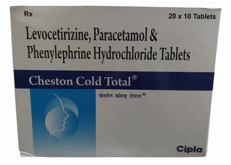 cipla levocetrizine paracetamol phenylephrine hydrochloride tablets