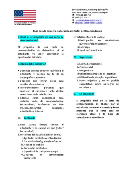 Pdf Gu A Para La Correcta Elaboraci N De Cartas De Recomendaci N