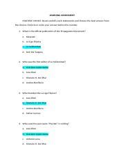 Lesson Answer Docx Learning Assessment Multiple Choice Read