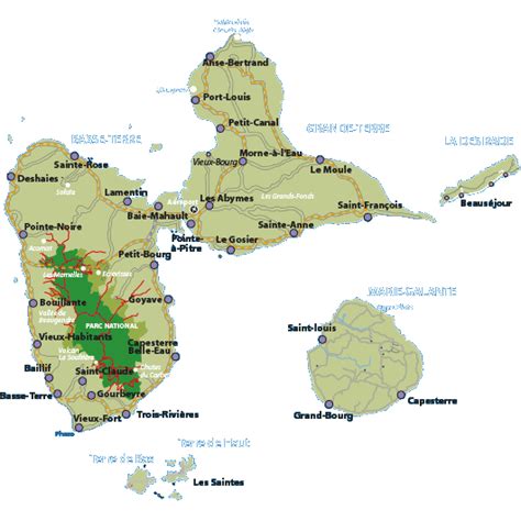 Cartes Et Plans De La Guadeloupe à Télécharger