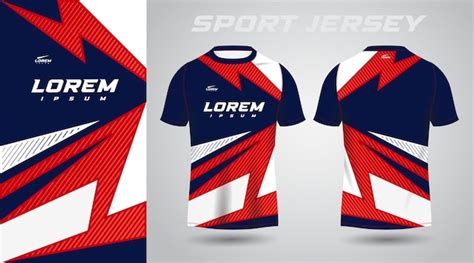 Premium Vector Red Blue Shirt Sport Jersey Design