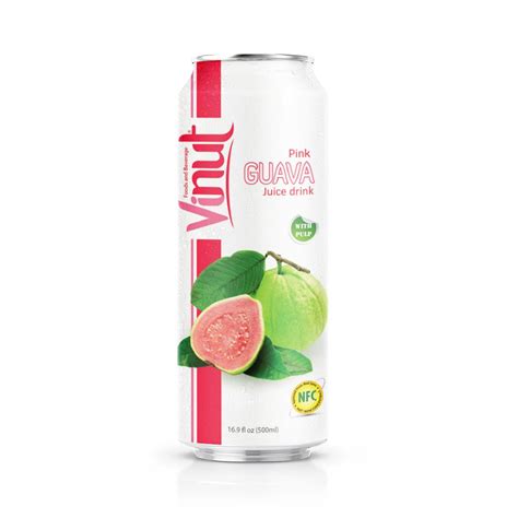 16 9 Fl Oz VINUT Canned Tropical NFC Guava Juice Drink With Pulp