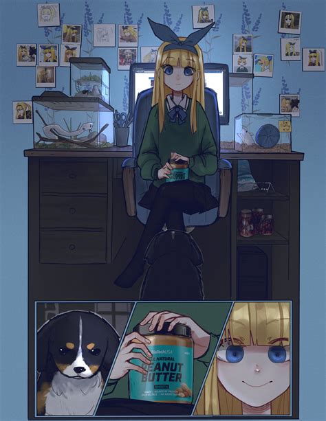 Blonde Girl And Blind Girls Dog Original Drawn By Popopoka Danbooru