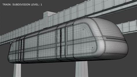 D Monorail Trains Collection Iii Turbosquid