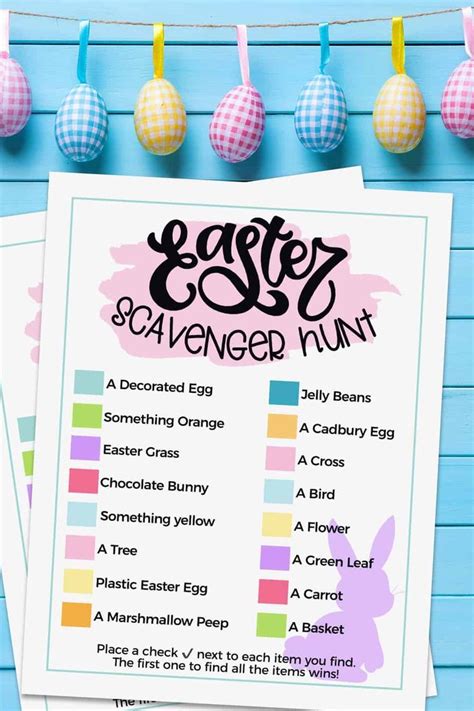 Free Printable Easter Scavenger Hunt Easter Printables Free Easter