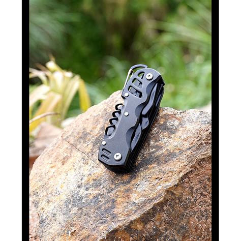 ZEST Pisau Lipat Multifungsi Survival Multi Tools EDC PL 100 Black