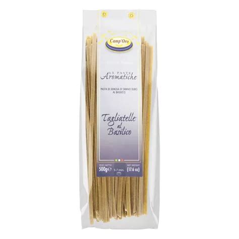 Macarr O De S Mola De Trigo Durum Al Basilico Tagliatelle Camp Oro