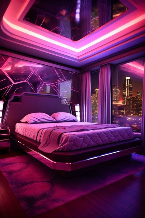 Cyberpunk Multi Sensory Experience Futuristic Bedroom Luxurious Bedrooms Bedroom Design