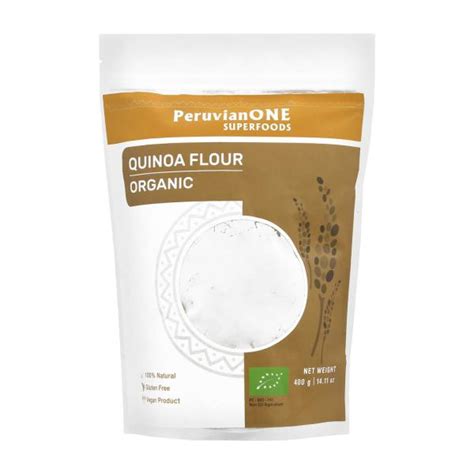 Мука из белой Киноа PeruvianONE Superfoods Органическая. Без глютена ...