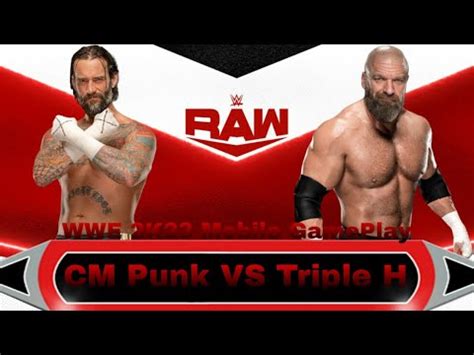 CM Punk Vs Triple H WWE 2K23 Mobile GamePlay Arslan Games YouTube