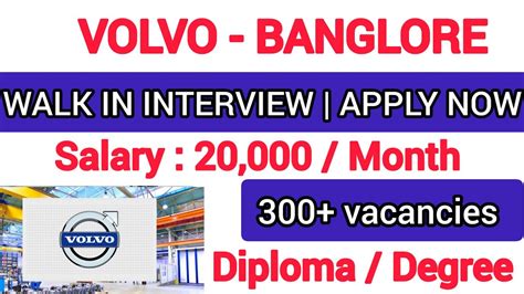 Volvo Company Mechanical Jobs Diploma Jobs Banglore Jobs Jobs In