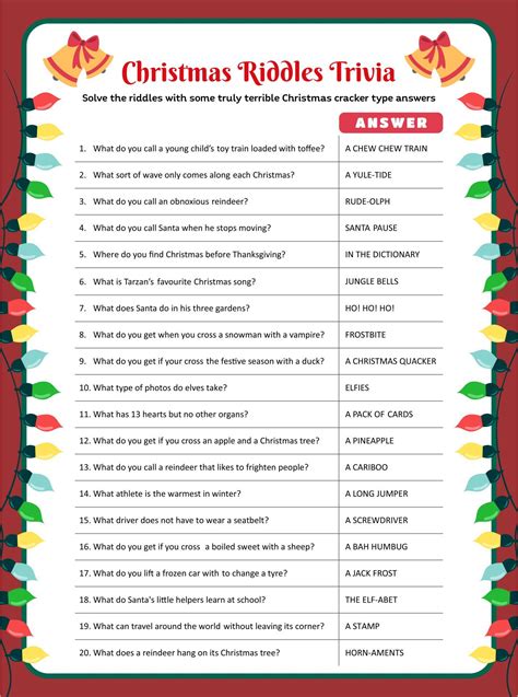 Christmas Brain Teasers Activities Free Pdf Printables