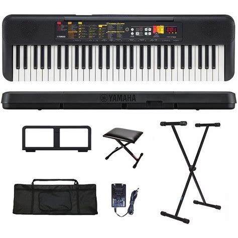 Teclado Musical Yamaha Psr F Teclas Suporte X Capa Banco Em