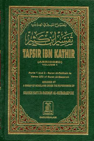 Tafsir Ibn Kathir Abridged Volume Parts And Surat Al Fatiha