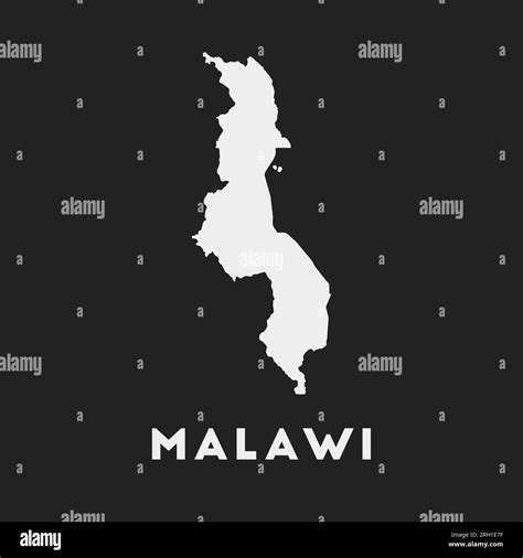 Malawi Icon Country Map On Dark Background Stylish Malawi Map With