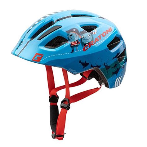 Cratoni Maxster Kinder Fahrradhelm Pirat Blau Glanz Le Xs S