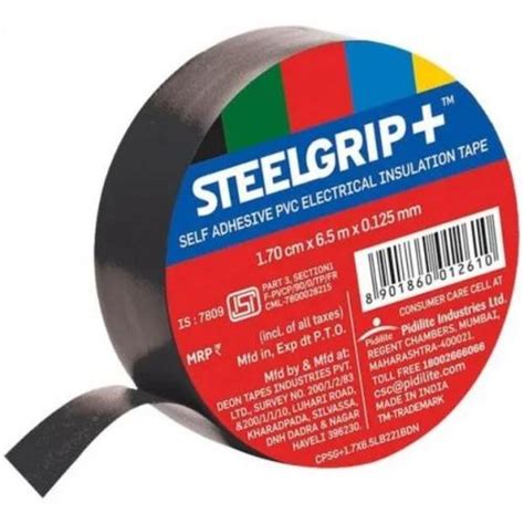 Steelgrip Self Adhesive Pvc Electrical Insulation Tape Red Yellow Black