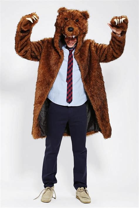 Workaholics Bear Coat With Images Bear Coat Bear Costume Urban Outfitters