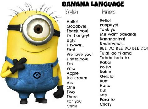 Minion Language Learn The Banana Language