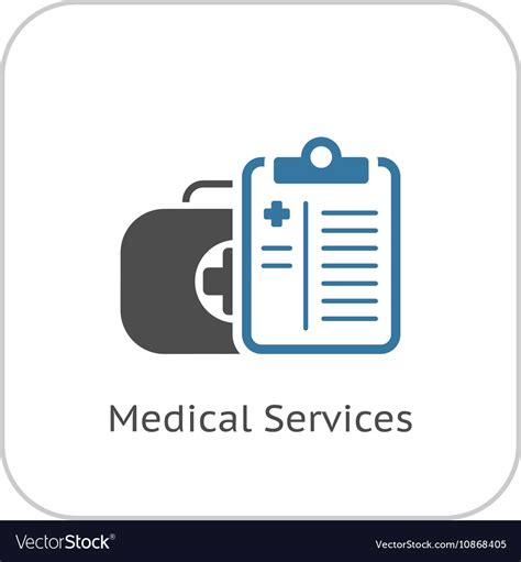 Medical services icon flat design Royalty Free Vector Image