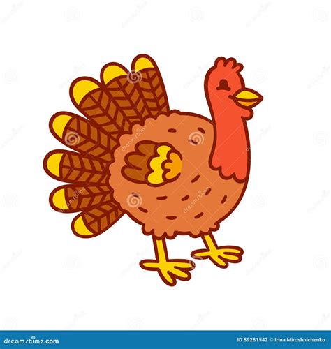 Cartoon turkey drawing stock vector. Illustration of drawing - 89281542