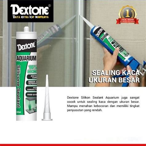 Jual Dextone Silicone Sealant Aquarium Clear Lem Kaca Neutral Anti