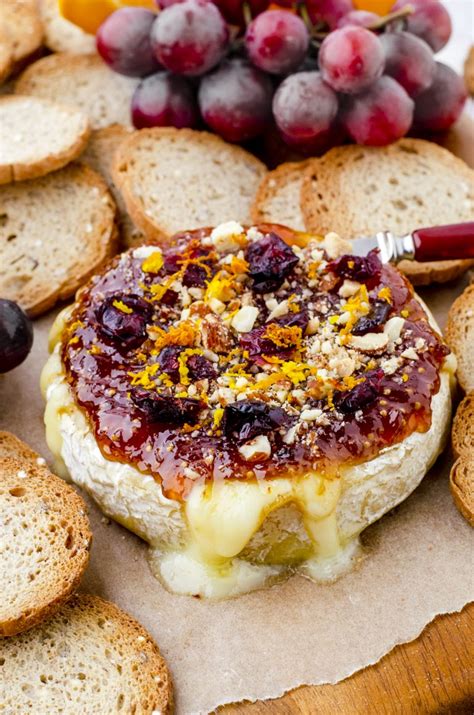 Baked Brie With Fig Jam Cranberries An Easy Elegant Appetizer