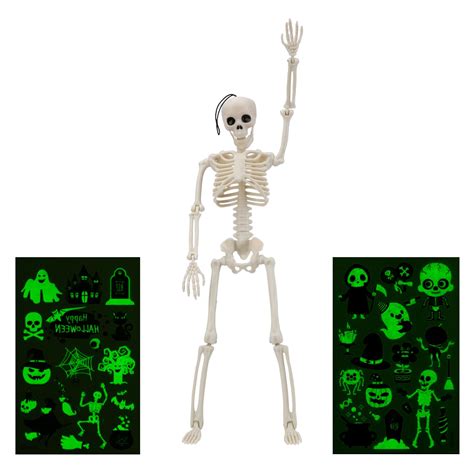 Qixi Halloween Skeleton Decoration 16” Full Body Skeleton Skeleton