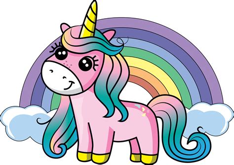 Magical Rainbow Unicorn Clipart Sparkle Your Designs