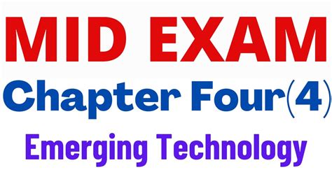 Emerging Technologies Questions Answers On Chapter Four 4 Freshman