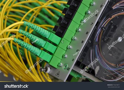 Fiber Optic Splice Cassettes Passive Optical Stock Photo 718218571