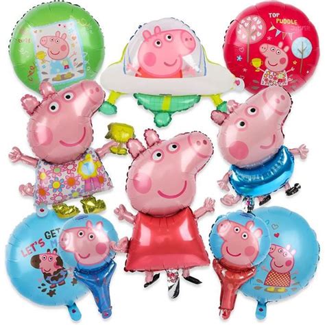 Peppa Pig Ballons Aluminium Ballon En Feuille Hélium Feuille Ballons