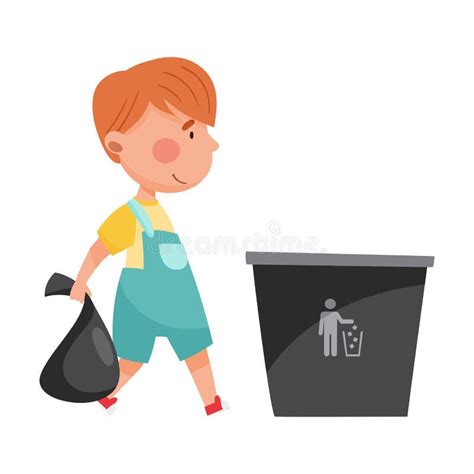 Kid Taking Out Trash Stock Illustrations – 35 Kid Taking Out Trash ...