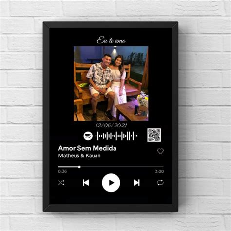 Quadro Spotify Code Dia Dos Namorados Casal Presente Fotos Shopee Brasil